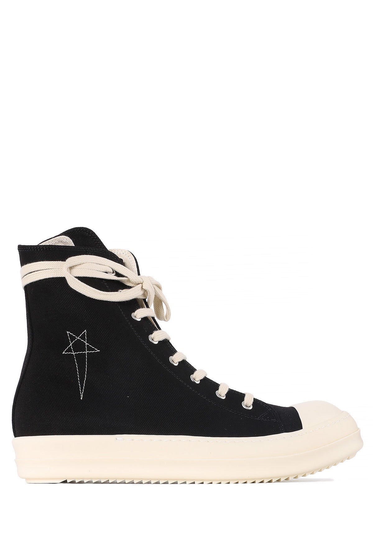 Rick Owens DRKSHDW Overdyed Denim High-Top Sneakers Black M DU01E3800 DOEM9 9811