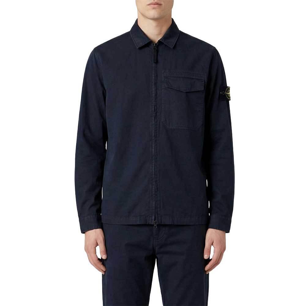 STONE ISLAND Stretch Overshirt Jacket Navy Men