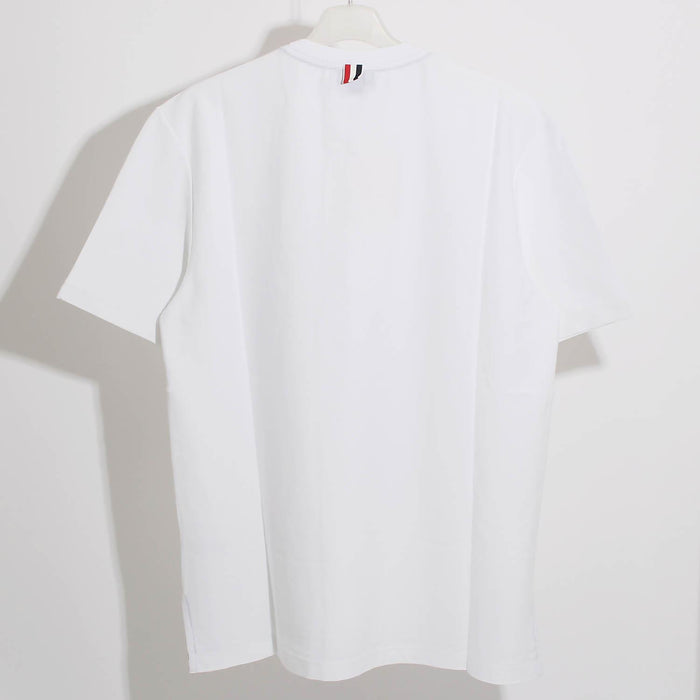 THOM BROWNE RWB Stripe Crewneck Short Sleeve T-Shirt White