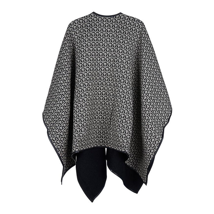Ferragamo Reversible Gancini Cape Black Women’s Top