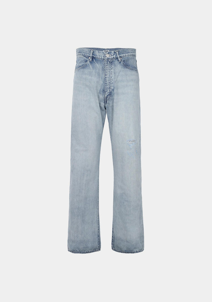 AURALEE Light Indigo Faded Selvedge Denim Pants