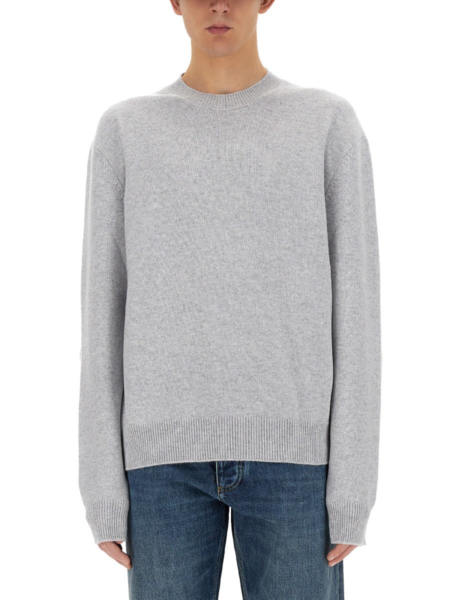 Bottega Veneta Black Wool Crewneck Knit Sweater for Men