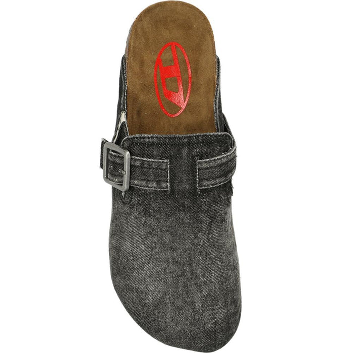 DIESEL Denim Clog Sandals Black Women’s