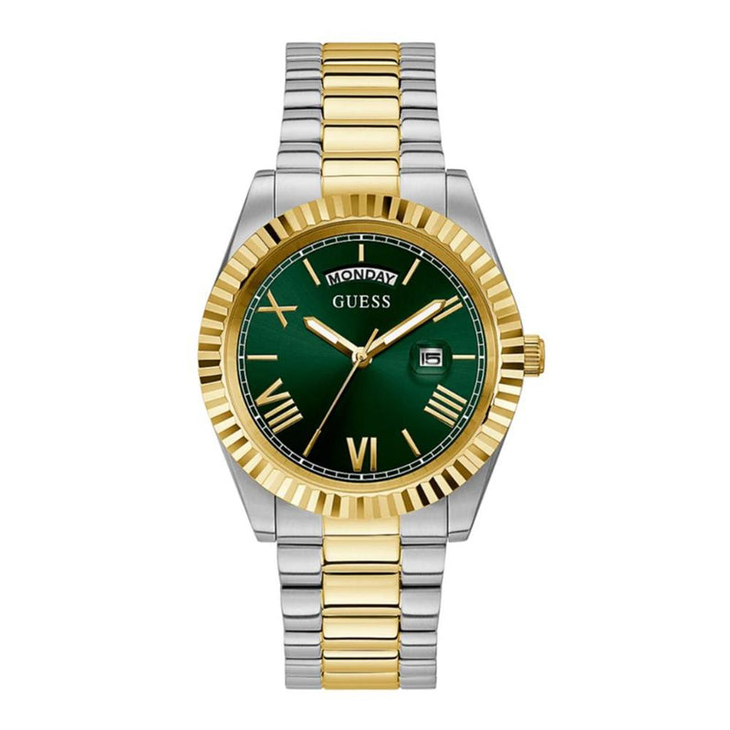 Guess Connoisseur Green Dial Two-Tone Metal Men’s Watch GW0265G8