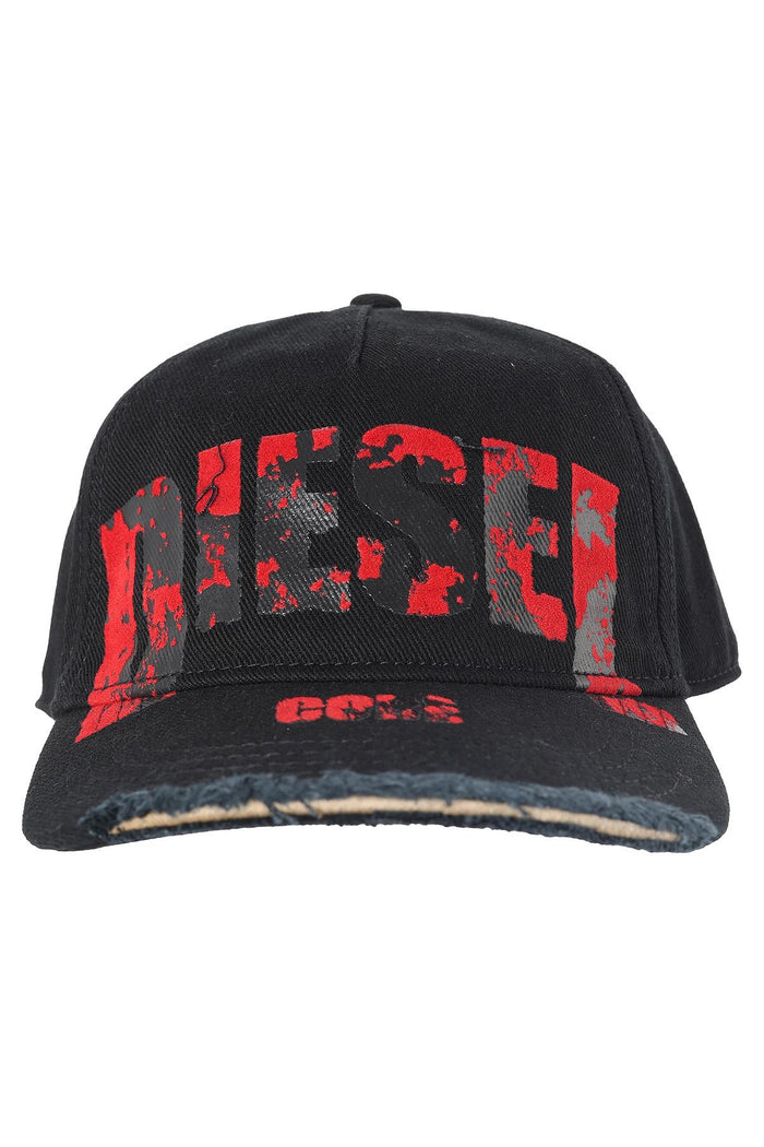 DIESEL Black Red Chase Hat Unisex Cap A174130PFAA 9XX