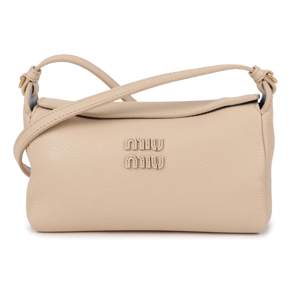 Miu Miu Small Half Moon Leather Crossbody Bag Pink 5NF462 2IFL F05C2