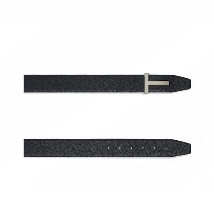 TOM FORD Reversible Leather T Buckle Belt Dark Navy/Black Men’s