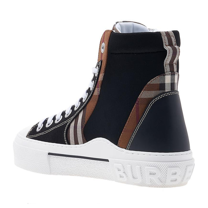BURBERRY Vintage Check Cotton High-Top Sneakers for Men