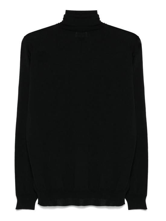 LARDINI Turtleneck Knit Sweater for Men CNLMML434CN64021999 BLACK DOM