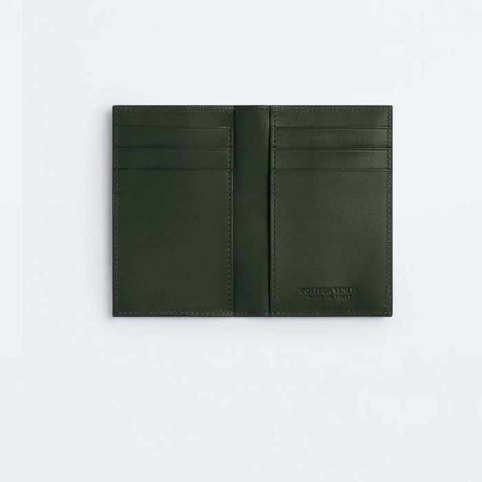 Bottega Veneta Dark Green Cassette Flap Card Case Wallet