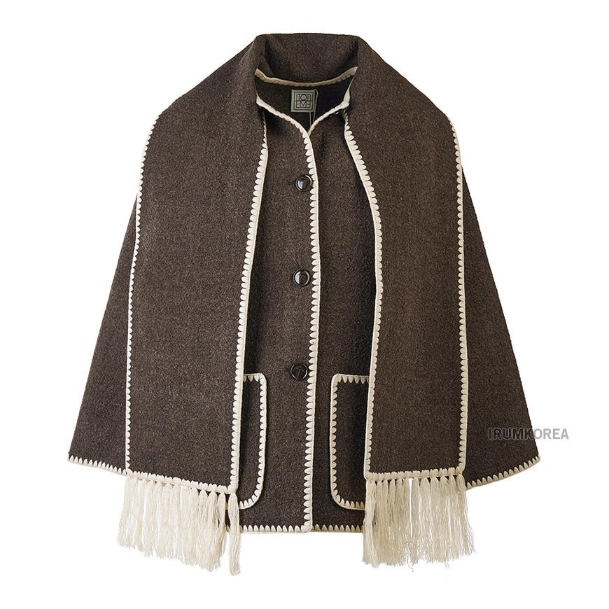 Toteme Women’s Scarf Detail Wool Coat 234WRTWOU248 FB0037