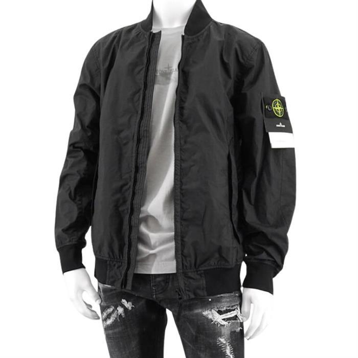 STONE ISLAND Membrana 3L TC Bomber Jacket Black Men's
