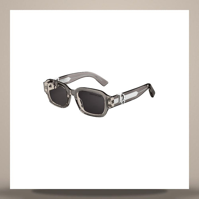 DIOR Oblique S2I Transparent Black Rectangular Sunglasses