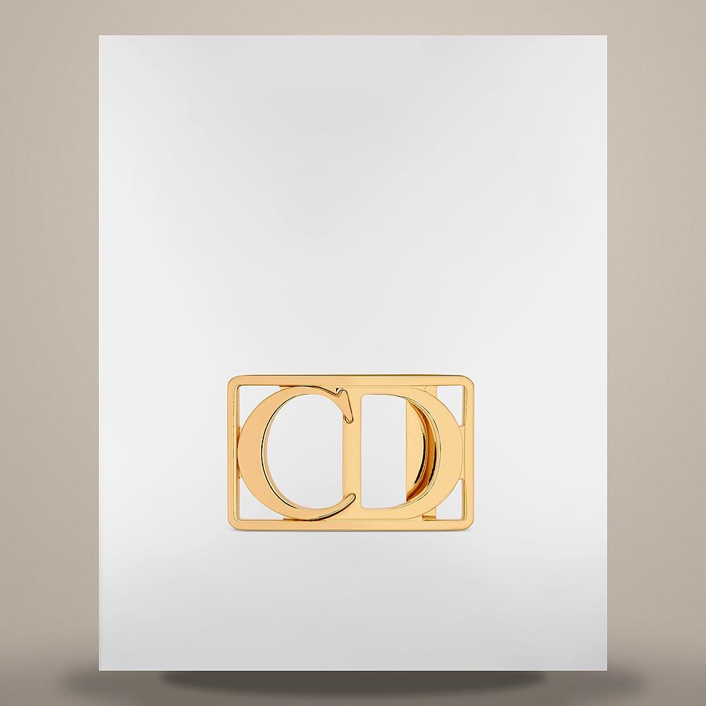 DIOR CD Icon Belt Buckle Gold-Finish Brass 35mm Belt 4948ORMETH00K