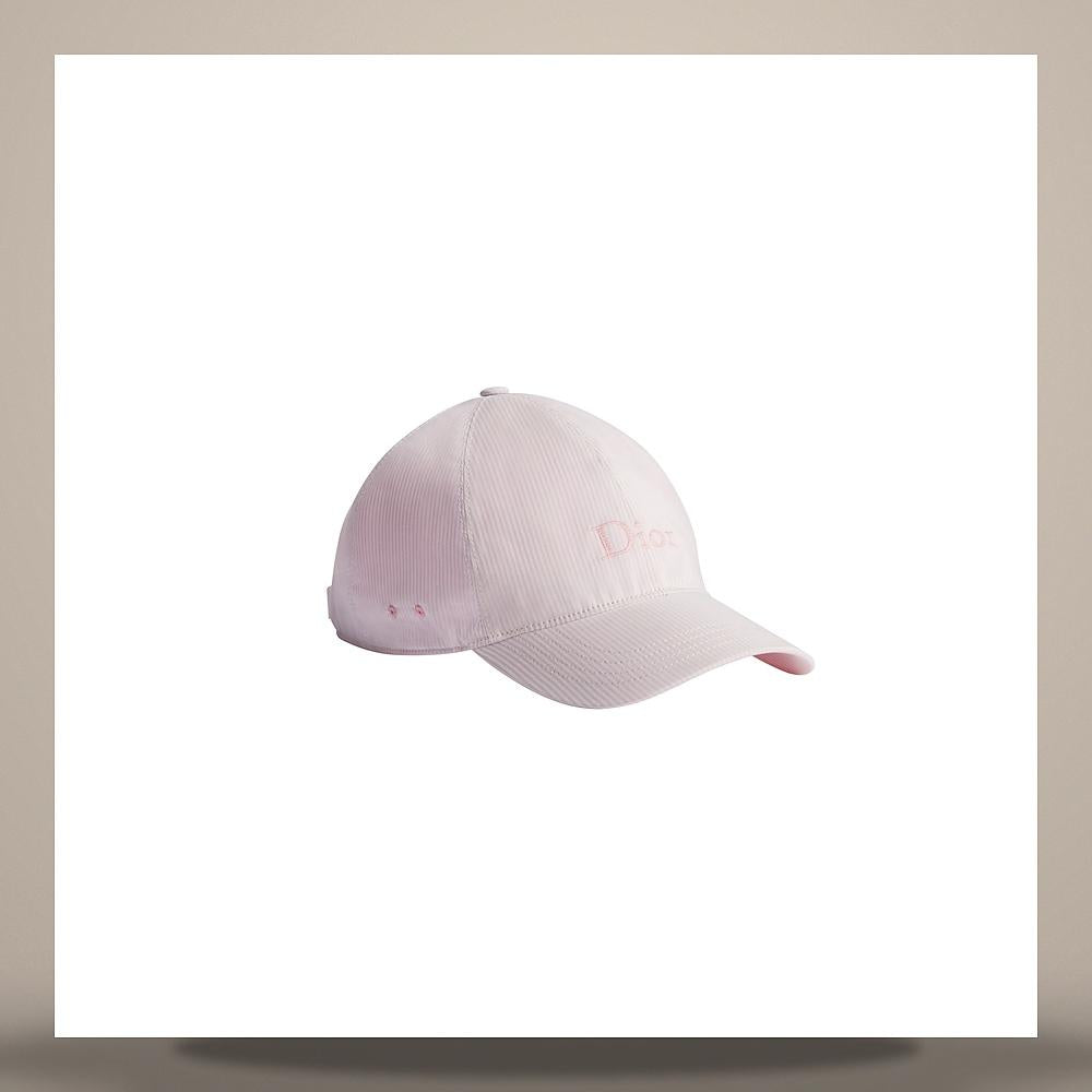 DIOR Light Pink Silk Cotton Dioriviera Mariniere D-Player Cap CPC00195ETWSC400