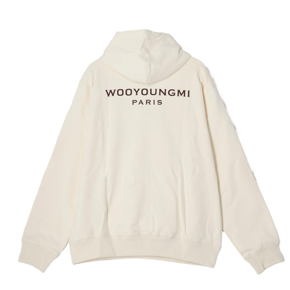 WOOYOUNGMI Men's Back Logo Hoodie Pullover Sweatshirt W253TS37 724I