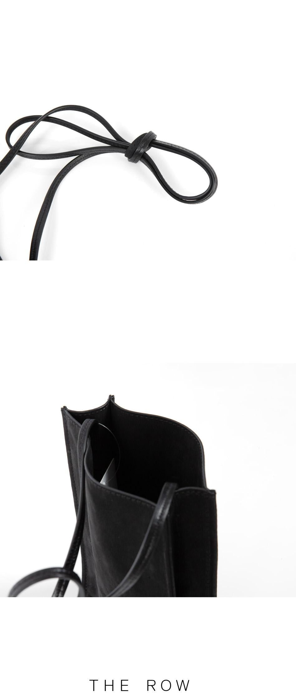 The Row Small To Go Nubuck Shoulder Bag Black 15 2X4X18 W1779L81