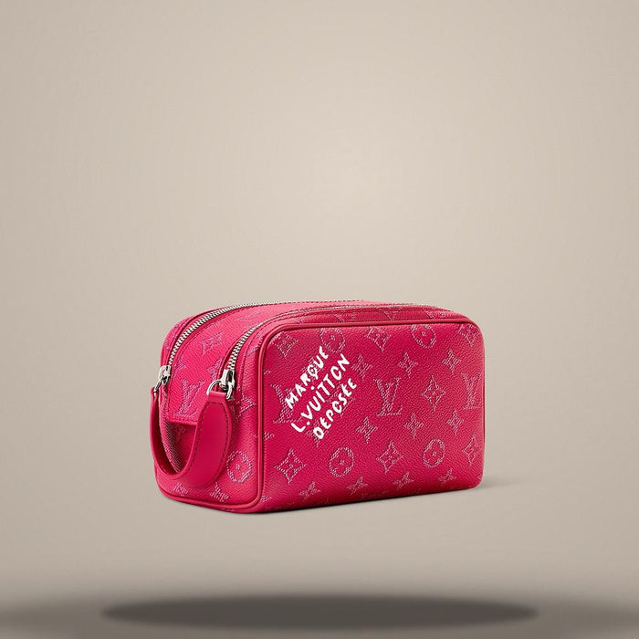 Louis Vuitton Rose Pondicherry Pink Mini Dopp Kit Crossbody Bag