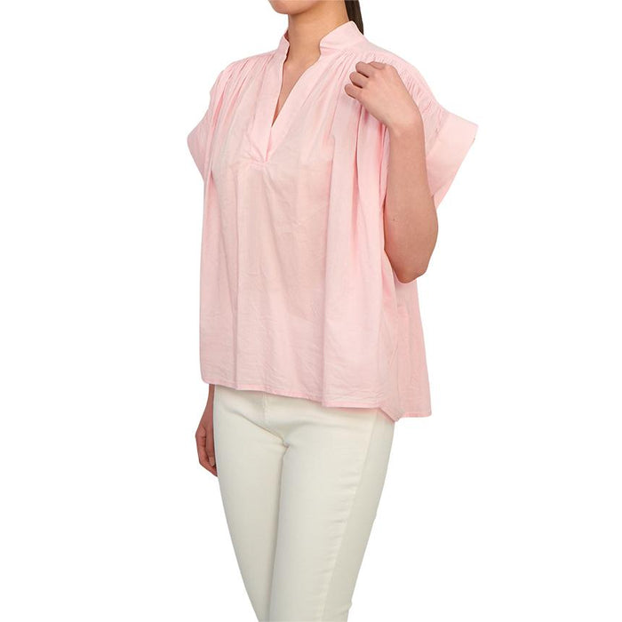 Vanessa Bruno Cori Short-Sleeve Blouse Navy