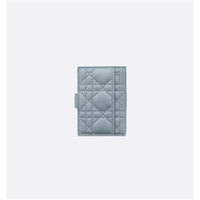 DIOR Caro Dandelion Leather Bifold Wallet Card Holder