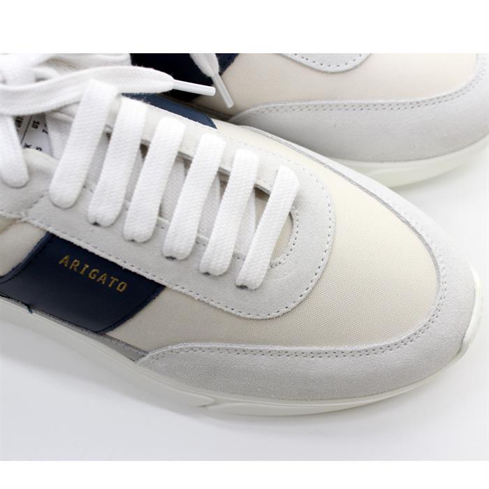 AXEL ARIGATO Blue/Cream Leather Mesh Vintage Runner Low Sneakers