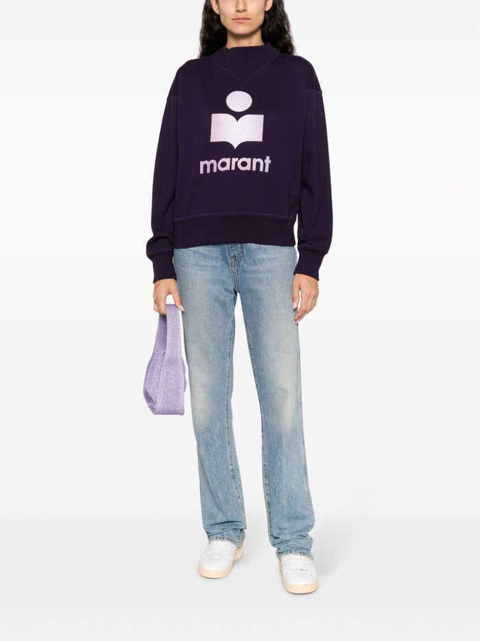 Isabel Marant Etoile Moby Logo Sweatshirt Dark Plum Women’s