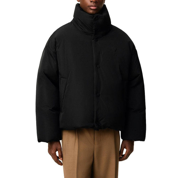 AMI Taffeta Duck Down Puffer Jacket for Men HJK818 PL0039 001