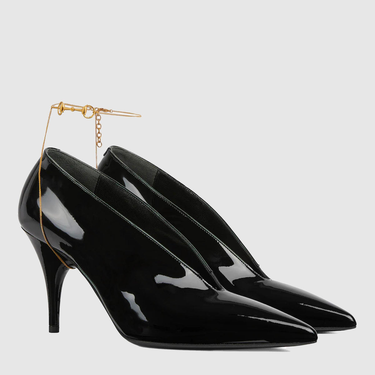 GUCCI Black Leather Mary Jane Pumps