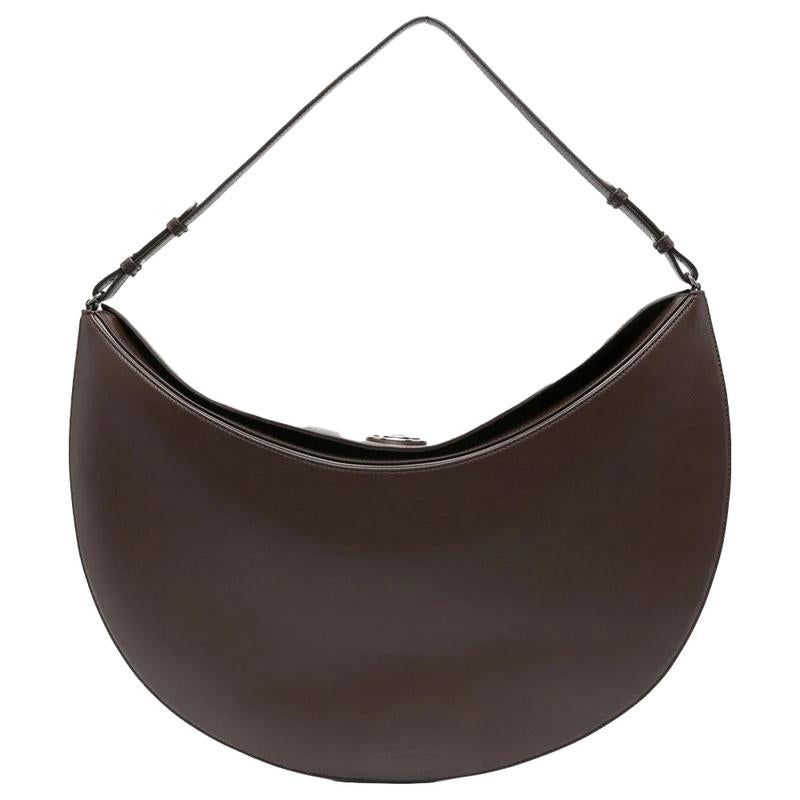 JACQUEMUS Ovalo Leather Shoulder Bag Black