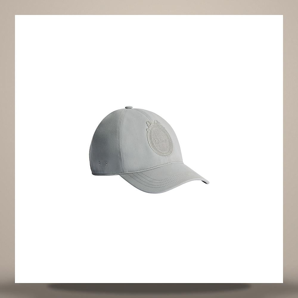 DIOR Gray Cotton D-Player Bucket Hat Medallion CPC00190ECOT C820