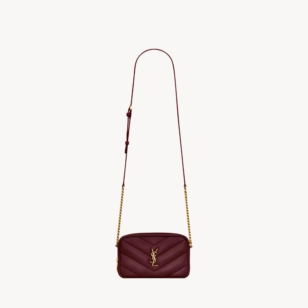 Saint Laurent Loulou Mini Camera Bag Rouge Cabernet Shoulder Bag