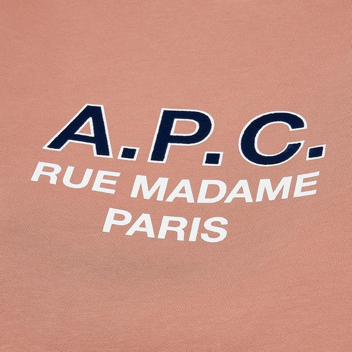 A.P.C. Men’s Madame Logo Sweatshirt Navy Cotton