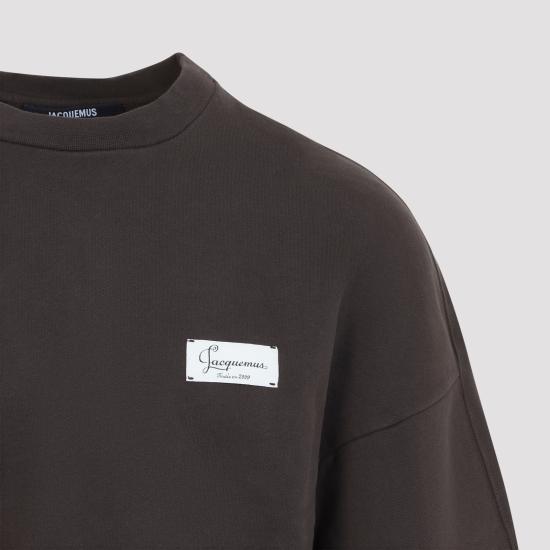 JACQUEMUS Dark Brown Long-Sleeve Sweatshirt