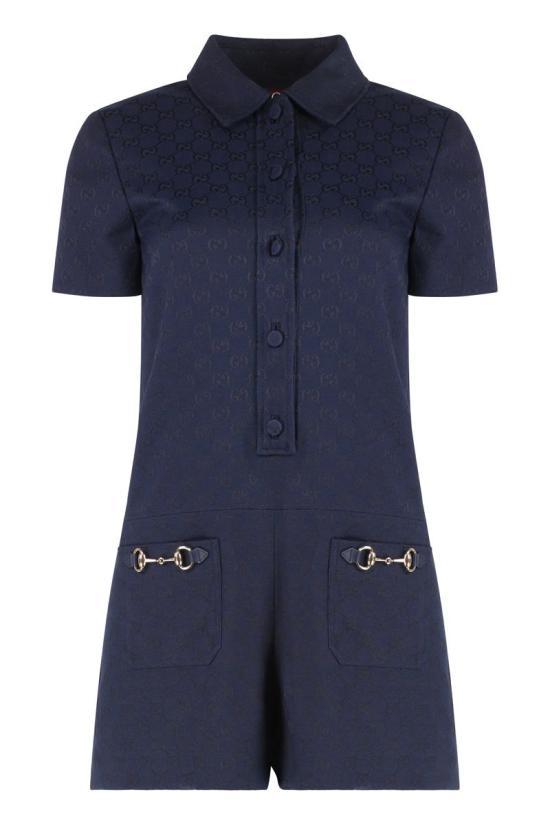 GUCCI Dark Blue Jumpsuit 781457 Z8BRZ4608