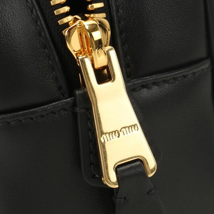 Miu Miu Arcadie Leather Tote Bag Black
