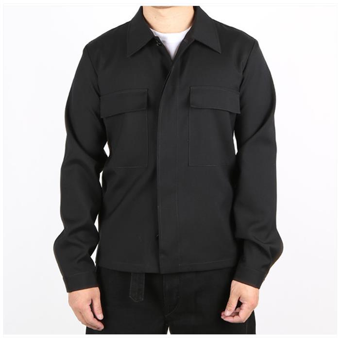 JIL SANDER Pointed Collar Wool Gabardine Long-Sleeve Shirt