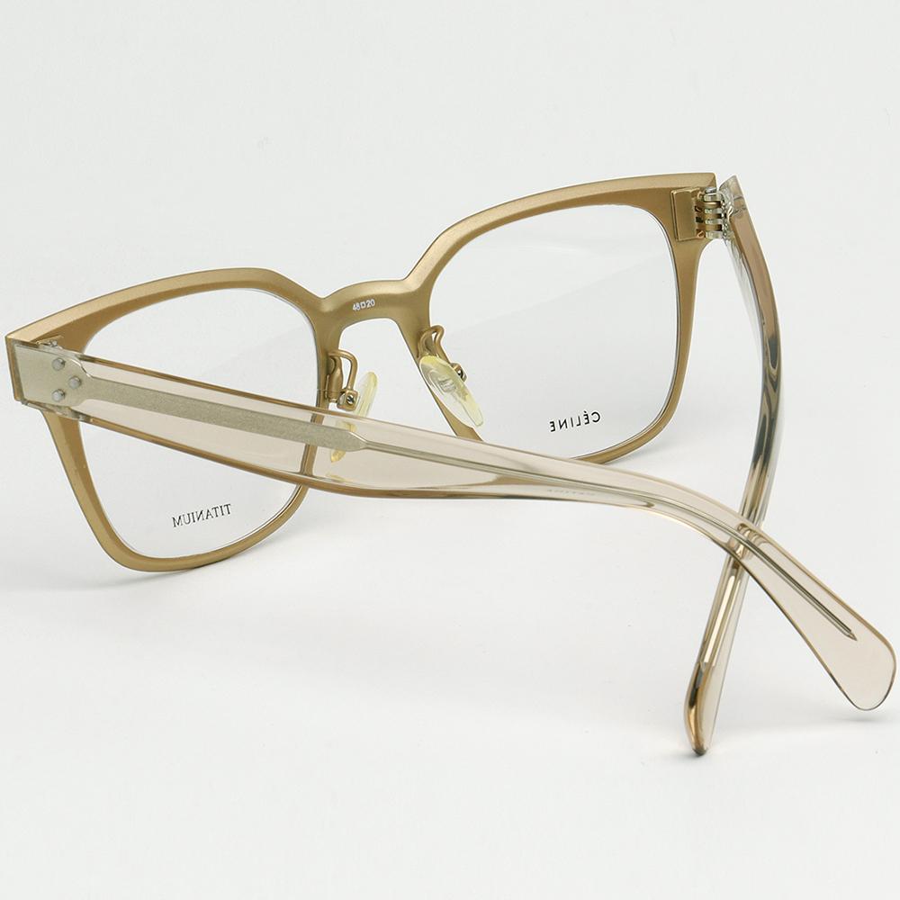 CELINE Matte Gold Titanium Unisex Eyeglass Frames CL41456 DDB