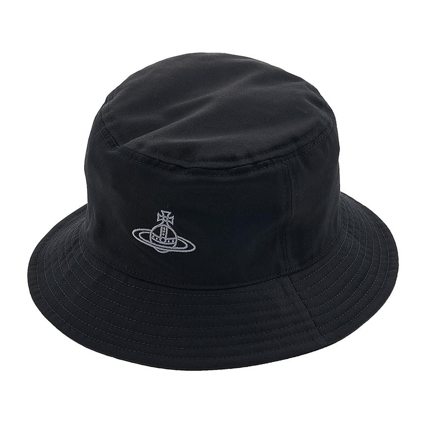 Vivienne Westwood Unisex Logo Embroidered Bucket Hat Black