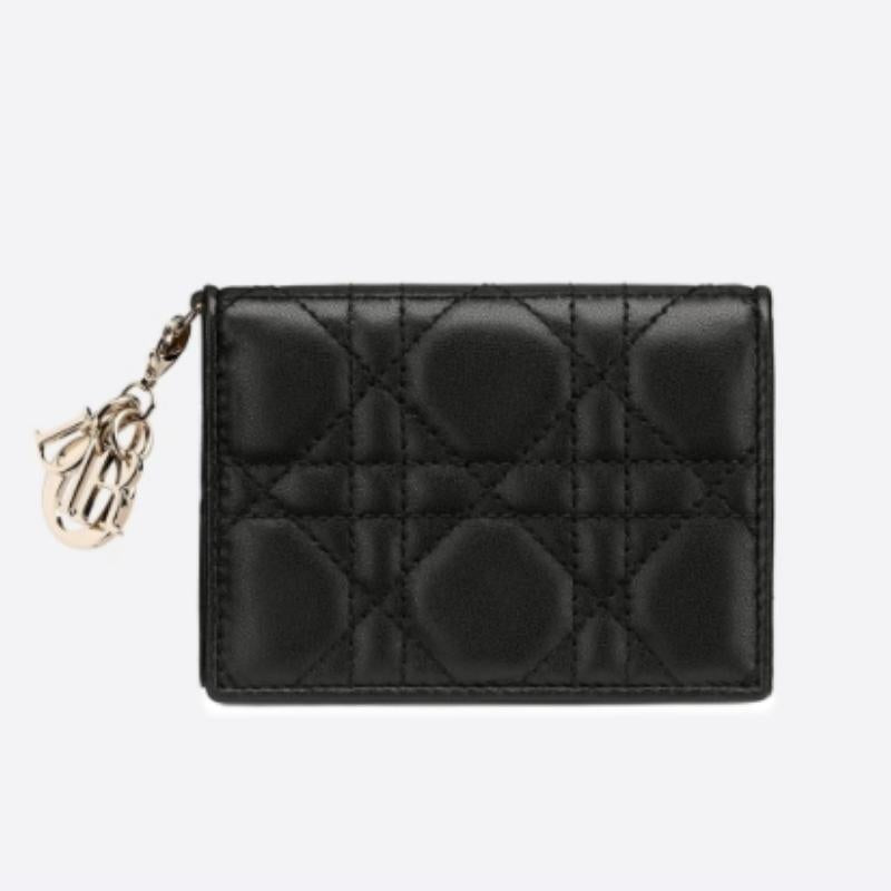 DIOR Lady Dior Bifold Card Holder Wallet S0011ONMJ M900