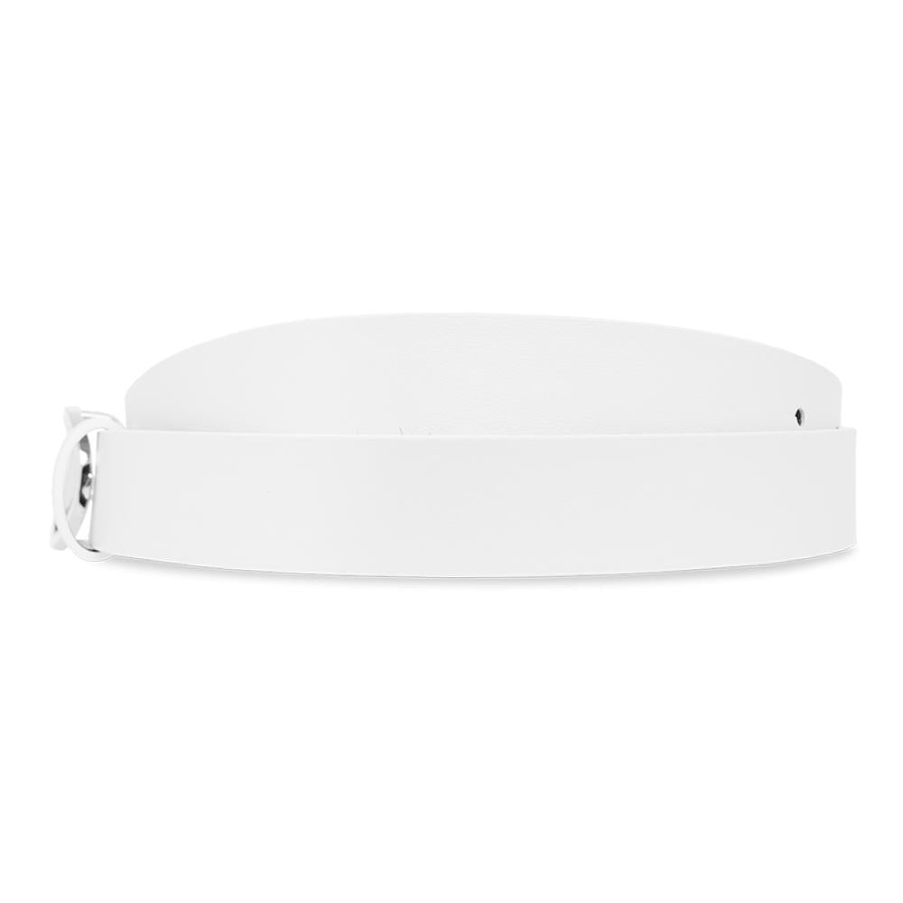DIESEL Silver Buckle Slim Belt for Women X09716 P1245 T1003
