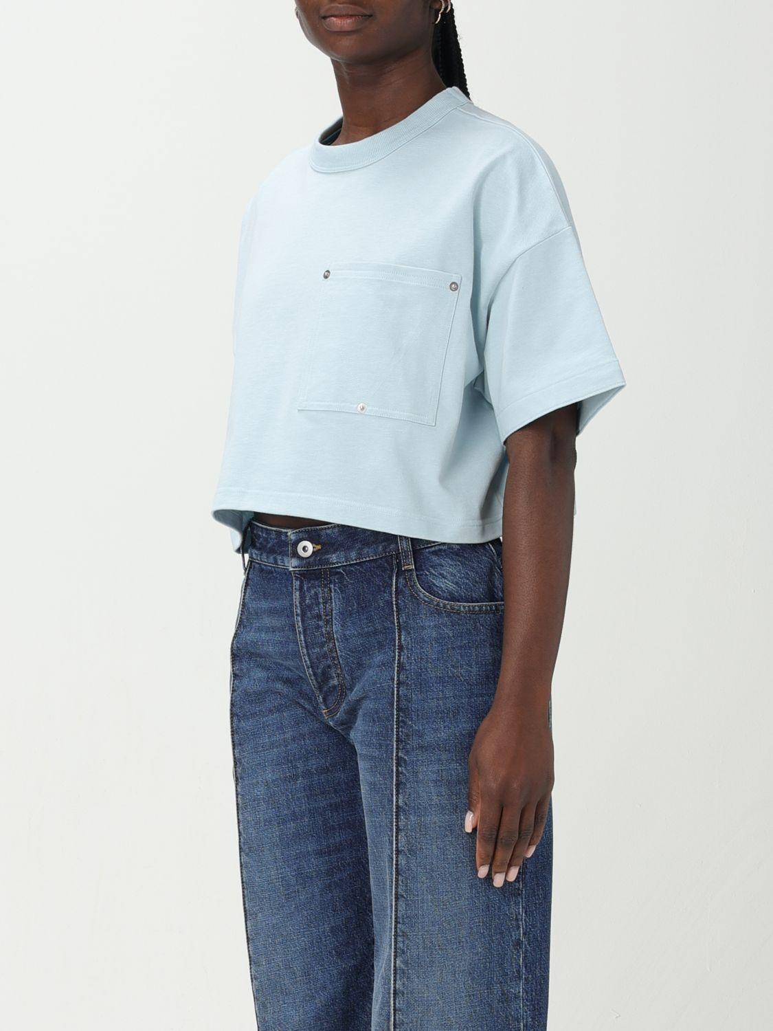 Bottega Veneta Short Sleeve Cotton T-Shirt Navy Women’s