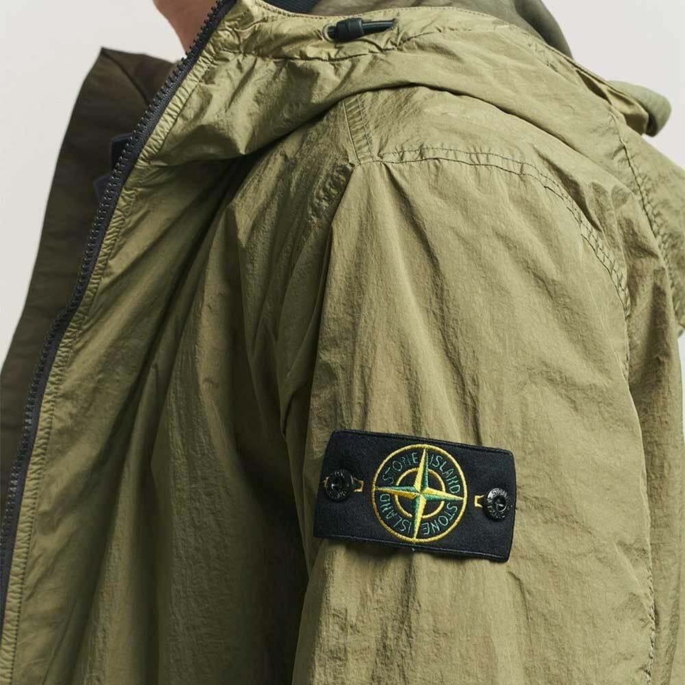 STONE ISLAND Crinkle Reps Antidrop Windbreaker Jacket Khaki