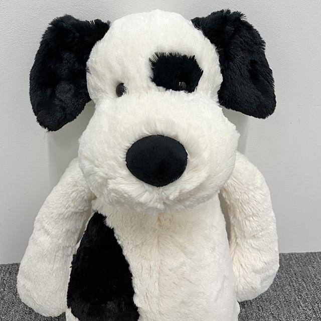 jELLYCAT Bashful Lopperty Black Cream Puppy Huge Plush Keyring