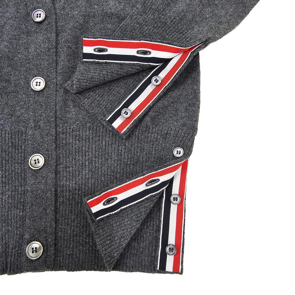 THOM BROWNE Women’s Classic Cashmere Cardigan Mid Grey