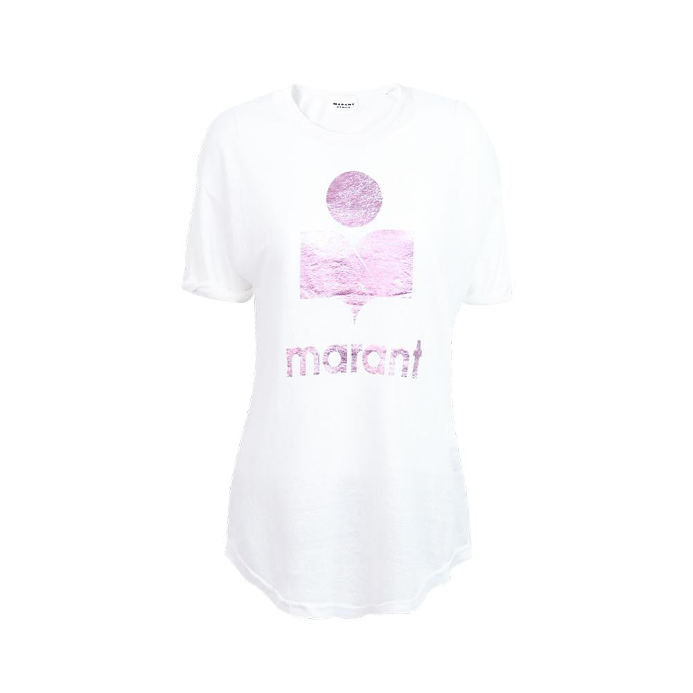 Isabel Marant Koldi Women’s Short Sleeve T-Shirt Pink/White