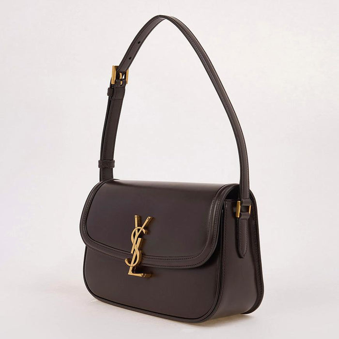 Saint Laurent Solferino Medium Shoulder Bag Green Leather Women