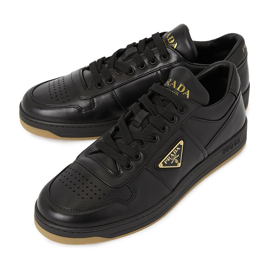 PRADA Downtown Leather Low-Top Sneakers for Men