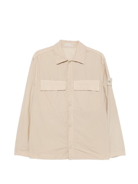 STONE ISLAND Long Sleeve Shirt Men’s Black Cotton 1200044 S00F6 V0090 BEIGE DOM