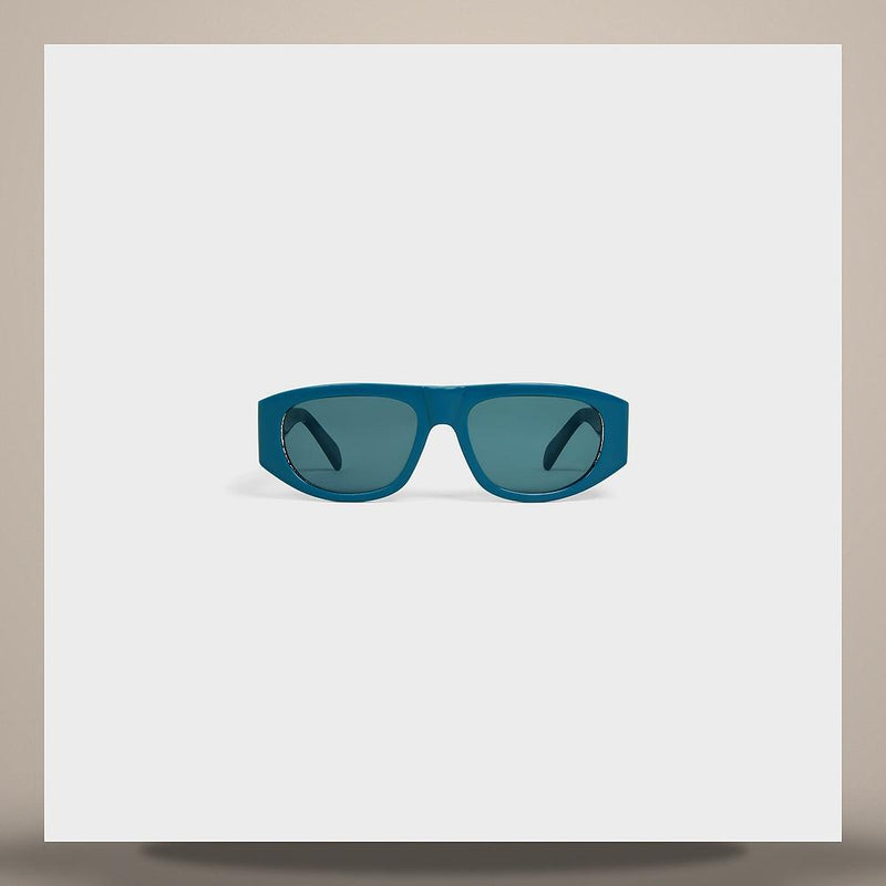 CELINE Triomphe Man 02 Acetate Dark Turquoise Sunglasses 4S334CPLB 06DT