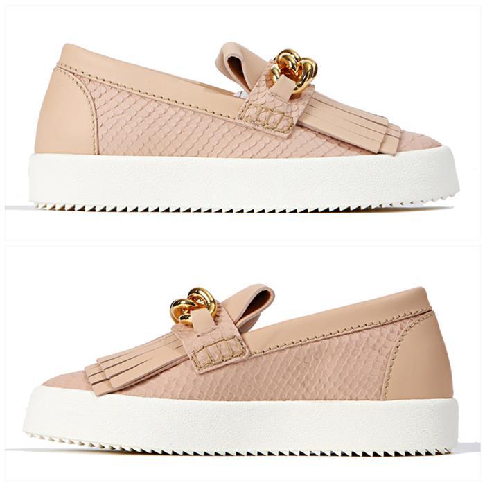 Giuseppe Zanotti Gold Chain Low-Top Sneakers RS7026 SHEL